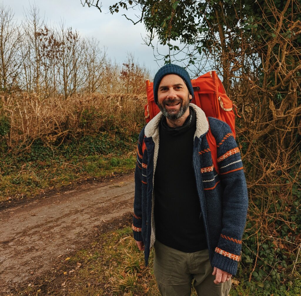 Tom shows how light we pack with our rucksack