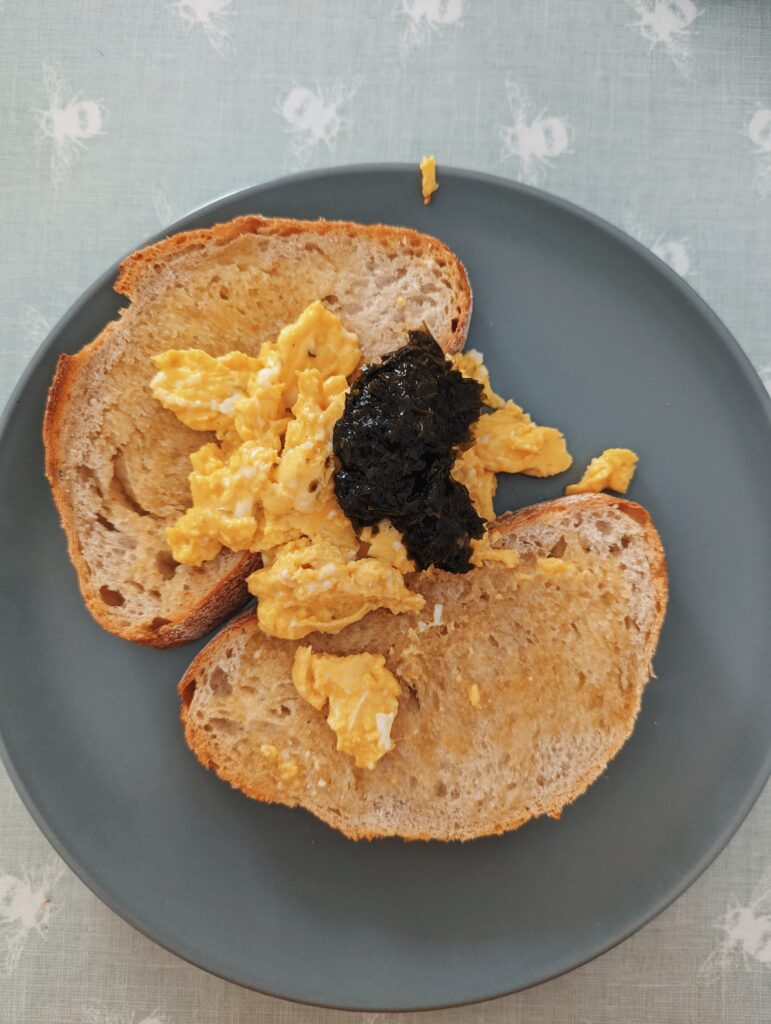laver bread on toast