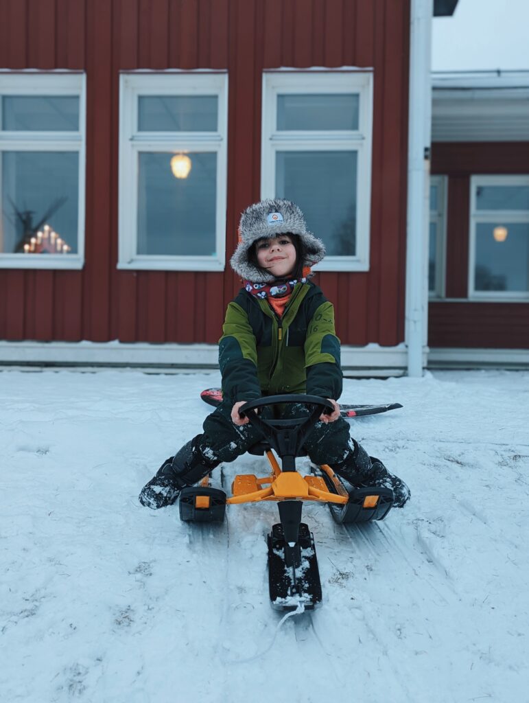 sledding at the grand arctic hotel